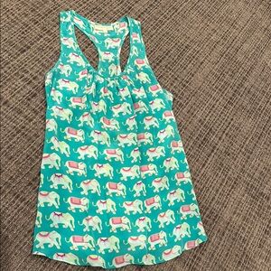 Britt Ryan Elephant Print Tank Top